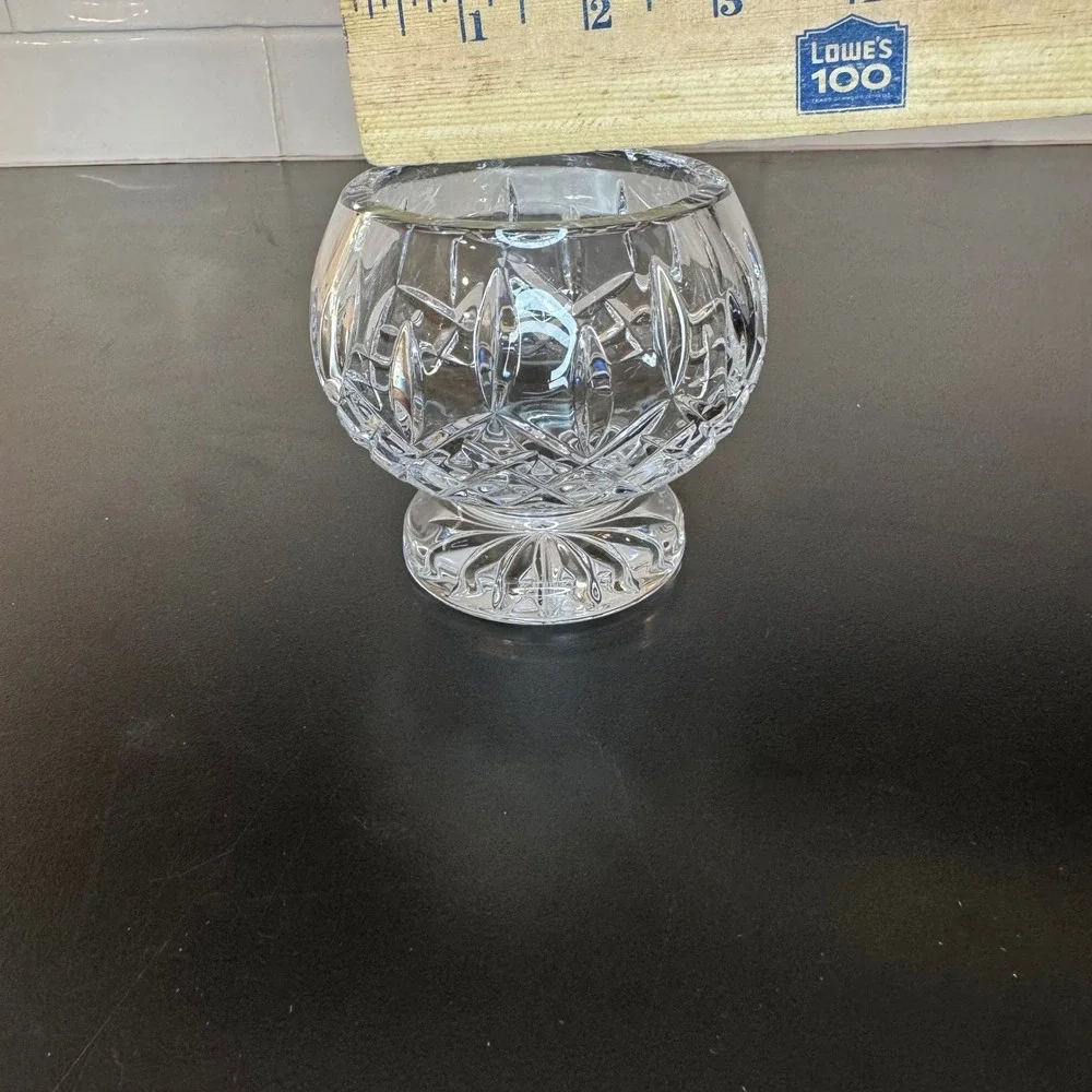 Waterford Crystal Votive Candle Holder Home Decor 3.5in Clear Glandore Cut Glass
